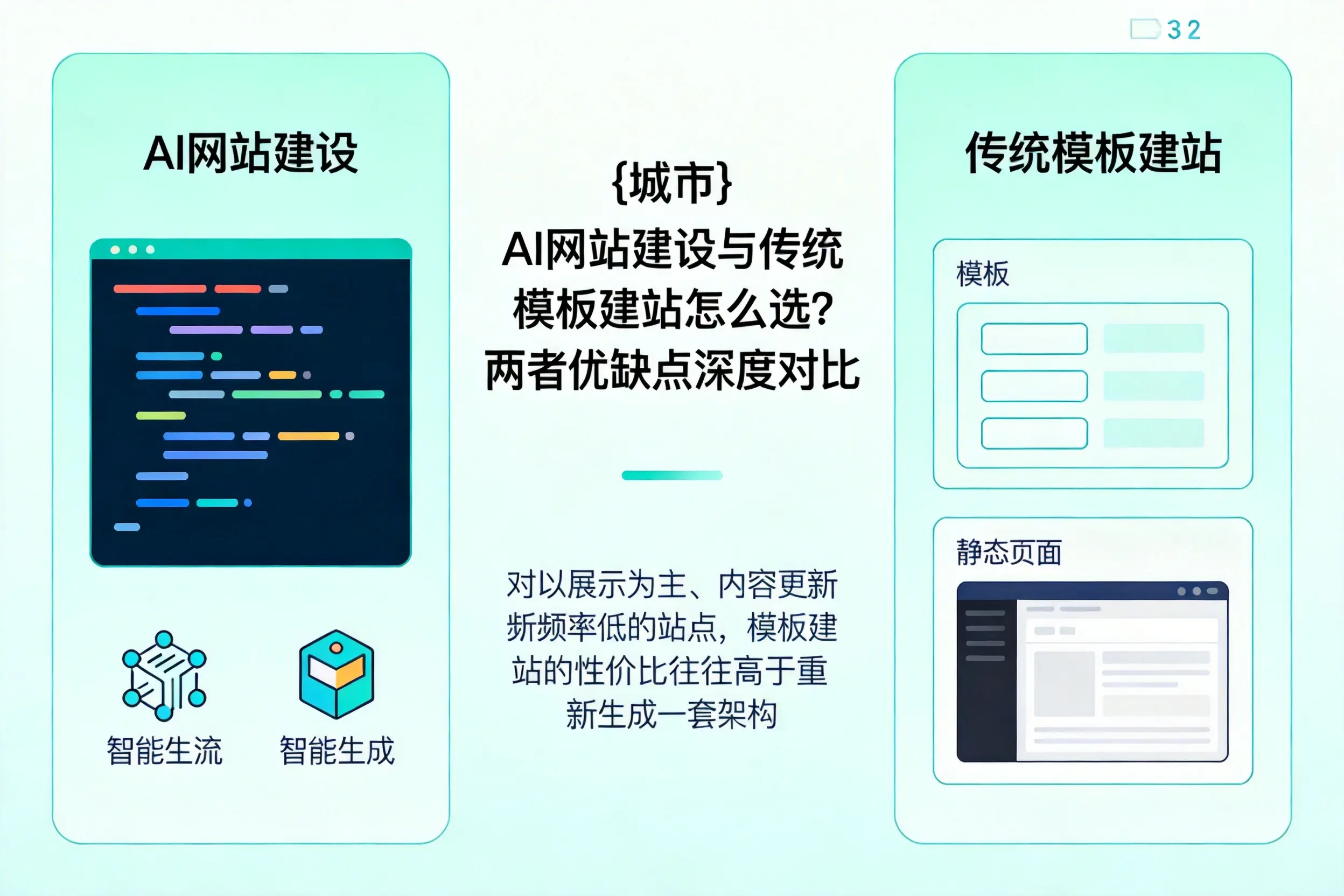 贵阳AI网站建设与传统模板建站怎么选？两者优缺点深度对比
