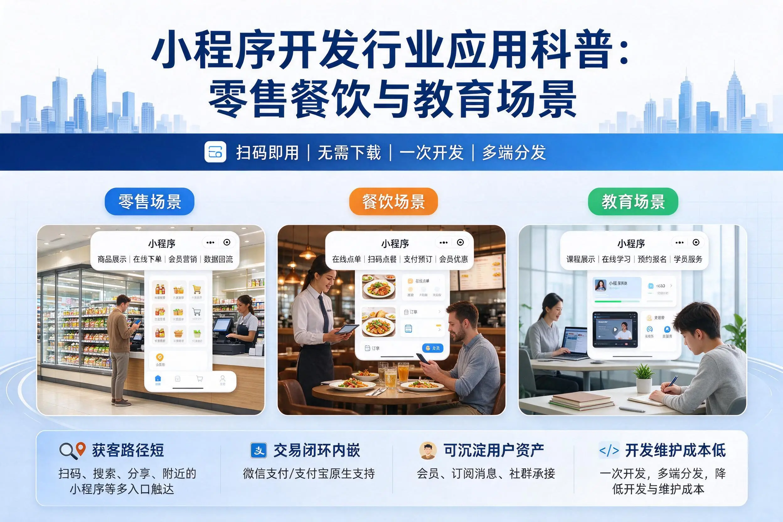 贵阳小程序开发行业应用科普：零售餐饮与教育场景