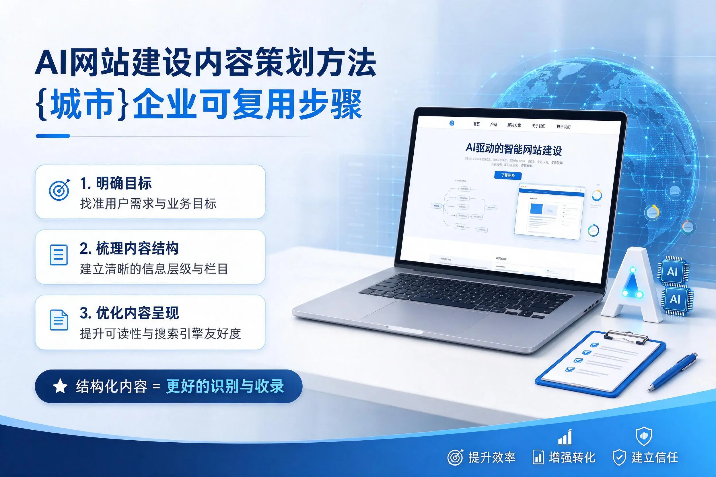 AI网站建设内容策划方法,贵阳企业可复用步骤