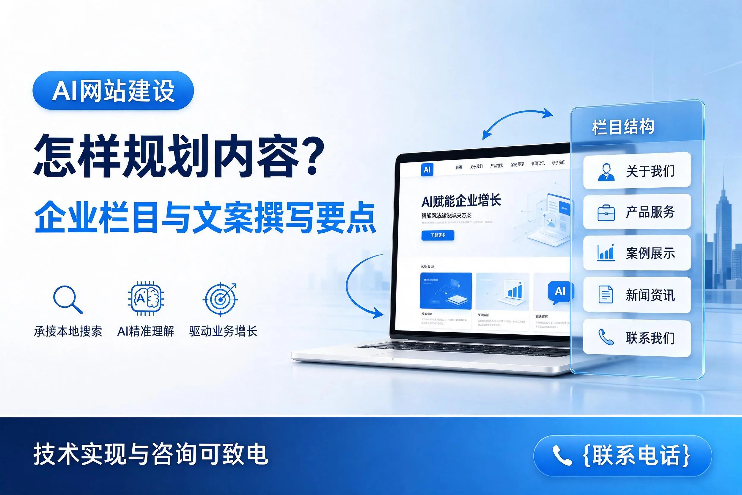 AI网站建设怎样规划内容？贵阳企业栏目与文案撰写要点