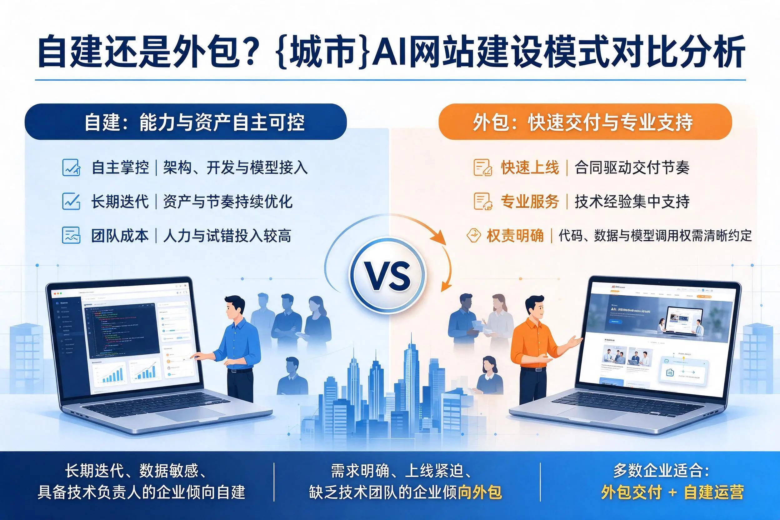 自建还是外包?贵阳AI网站建设模式对比分析