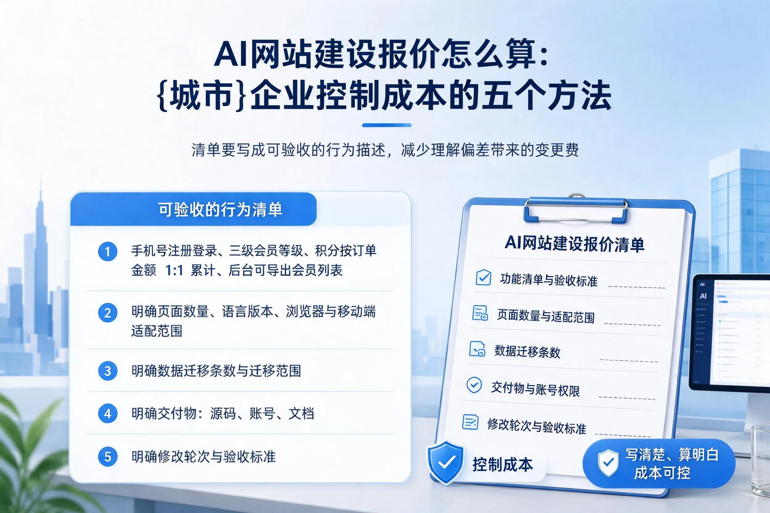 AI网站建设报价怎么算:贵阳企业控制成本的五个方法